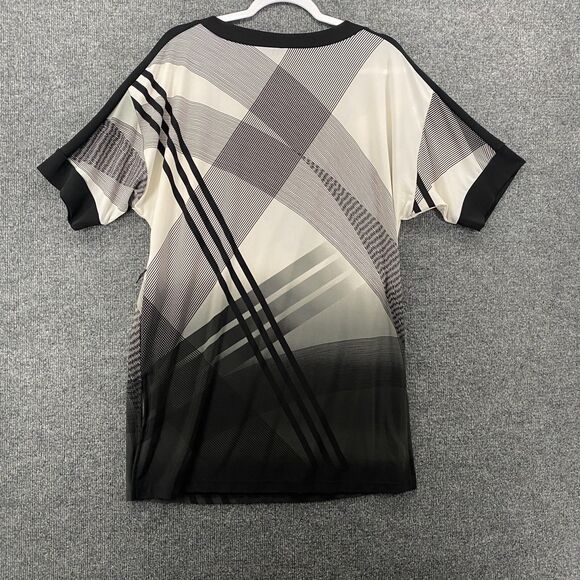 Travelers Chicos Top Womens S Black Geometric Tunic Round Neck Hippie Resort - Picture 5 of 10